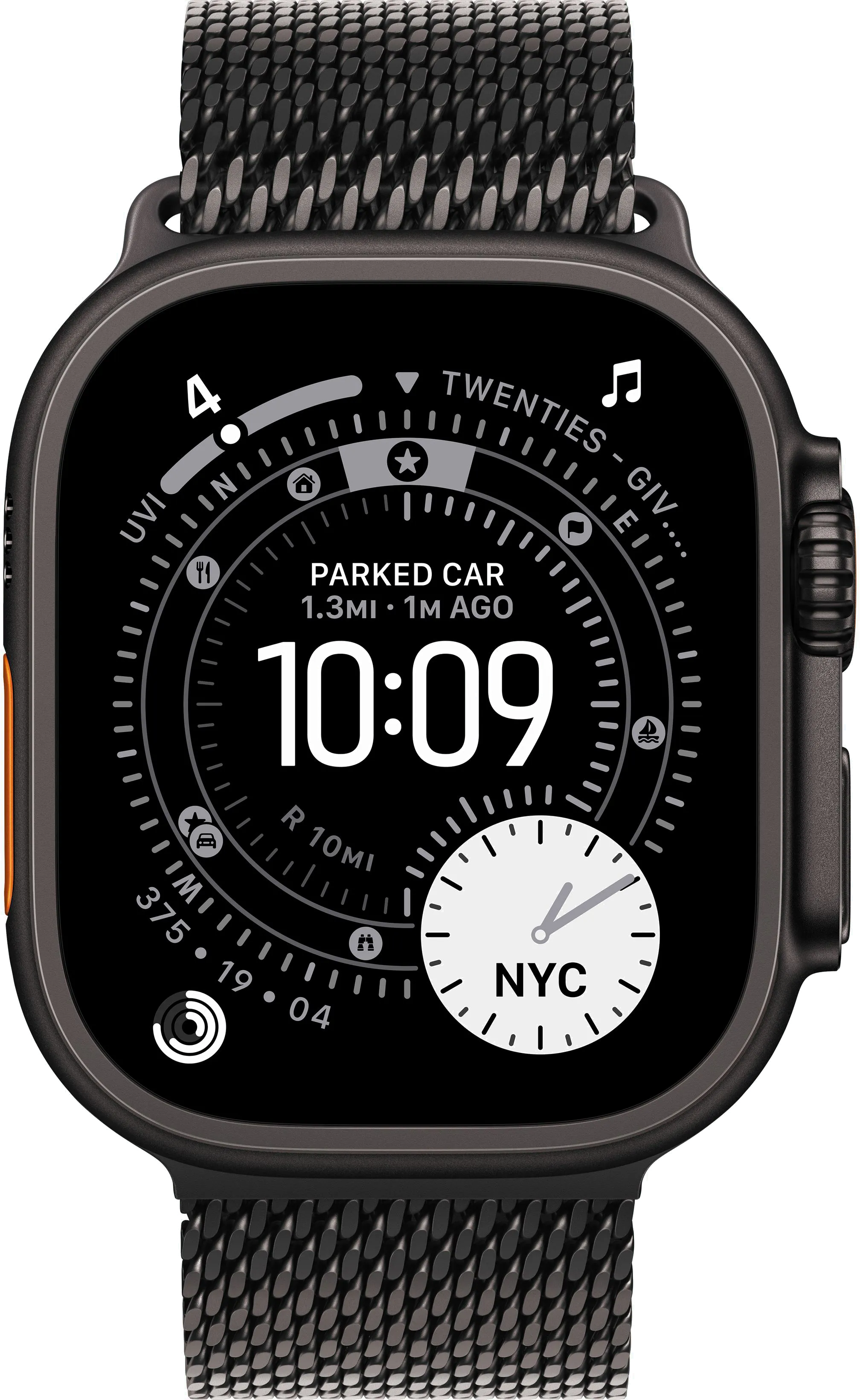 Часы Apple Watch Ultra 3 49mm Titanium Black (Titanium Milanese Loop) M/L