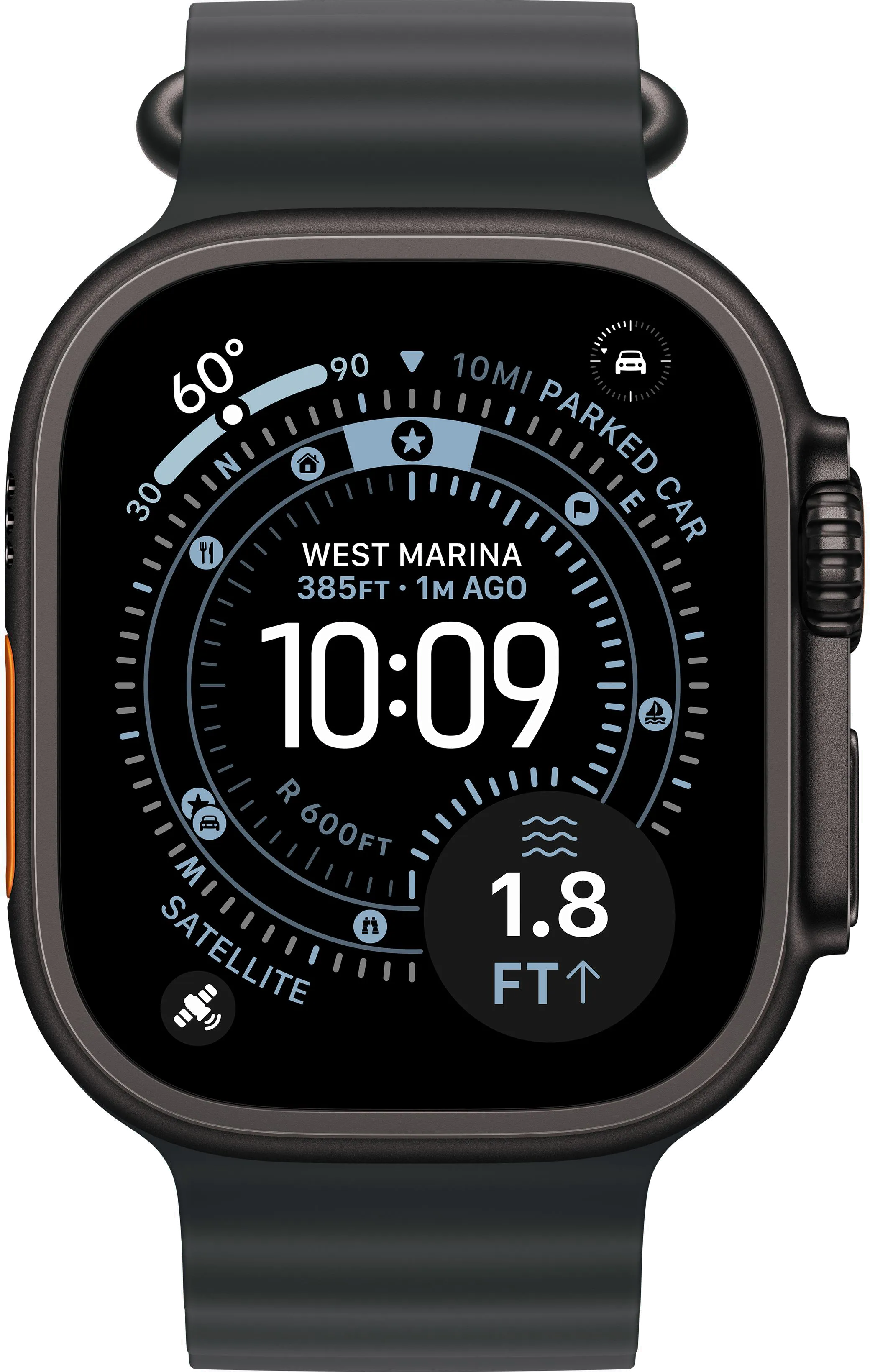 Часы Apple Watch Ultra 3 49mm Titanium Black (Ocean Band Black) S/M