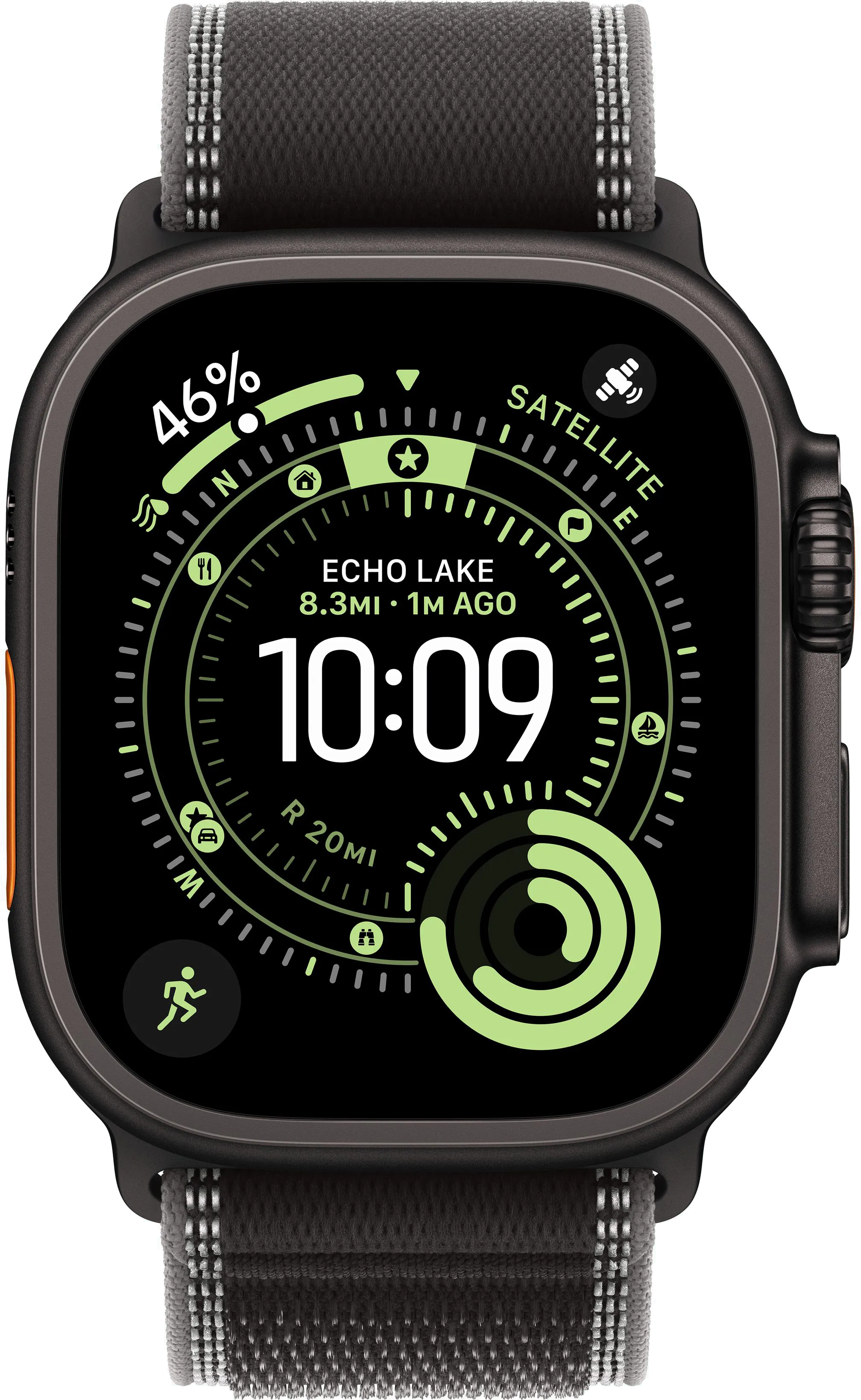 Часы Apple Watch Ultra 3 49mm Titanium Black (Trail Loop Black/Charcoal) S/M