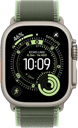 Часы Apple Watch Ultra 3 49mm Titanium Natural (Trail Loop Green/Neon) S/M