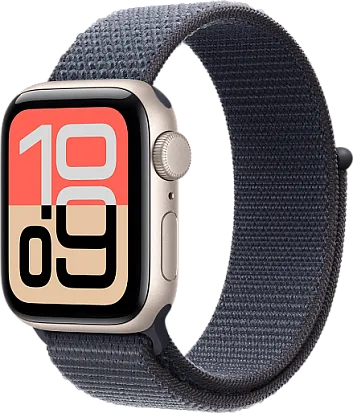 Apple Watch SE 2025 (Gen 3) 44mm Starlight with Blue Sport Loop