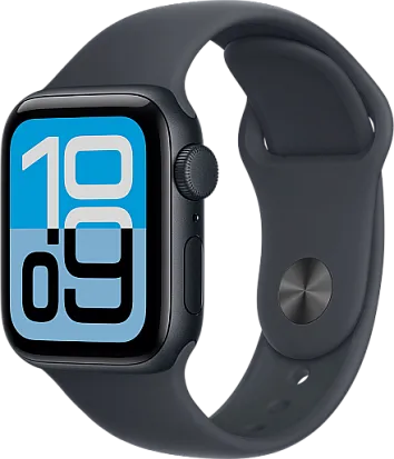Apple Watch SE 2025 (Gen 3) 44mm Black with Black Sport Band