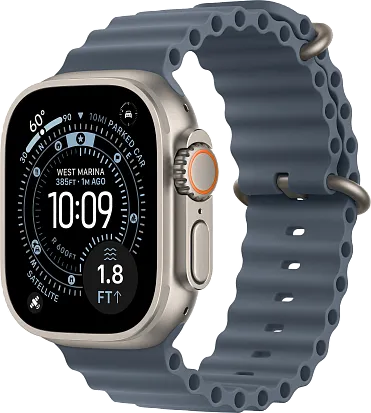 Часы Apple Watch Ultra 3 49mm Titanium Natural (Ocean Band Anchor Blue) M/L