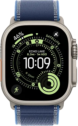 Часы Apple Watch Ultra 3 49mm Titanium Natural (Trail Loop Blue/Bright Blue) M/L