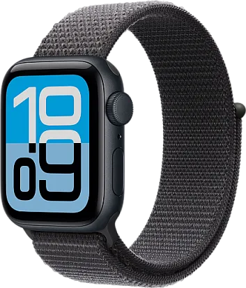 Apple Watch SE 2025 (Gen 3) 40mm Black with Gray Sport Loop