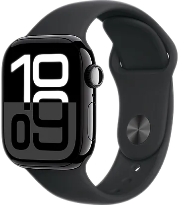 Apple Watch Series 10 (42mm) Jet Black Aluminum with Sport Band