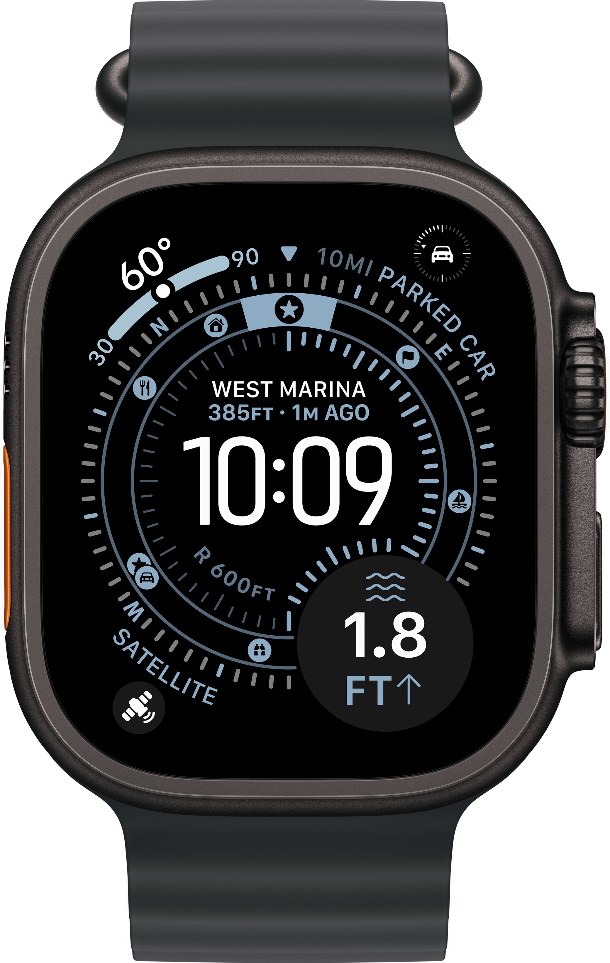 Часы Apple Watch Ultra 3 49mm Titanium Black (Ocean Band Black) M/L