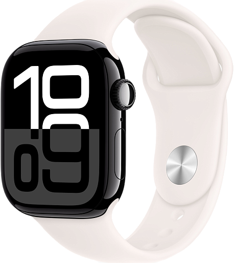 Apple Watch Series 10 (42mm) Jet Black Aluminum with Sport Band