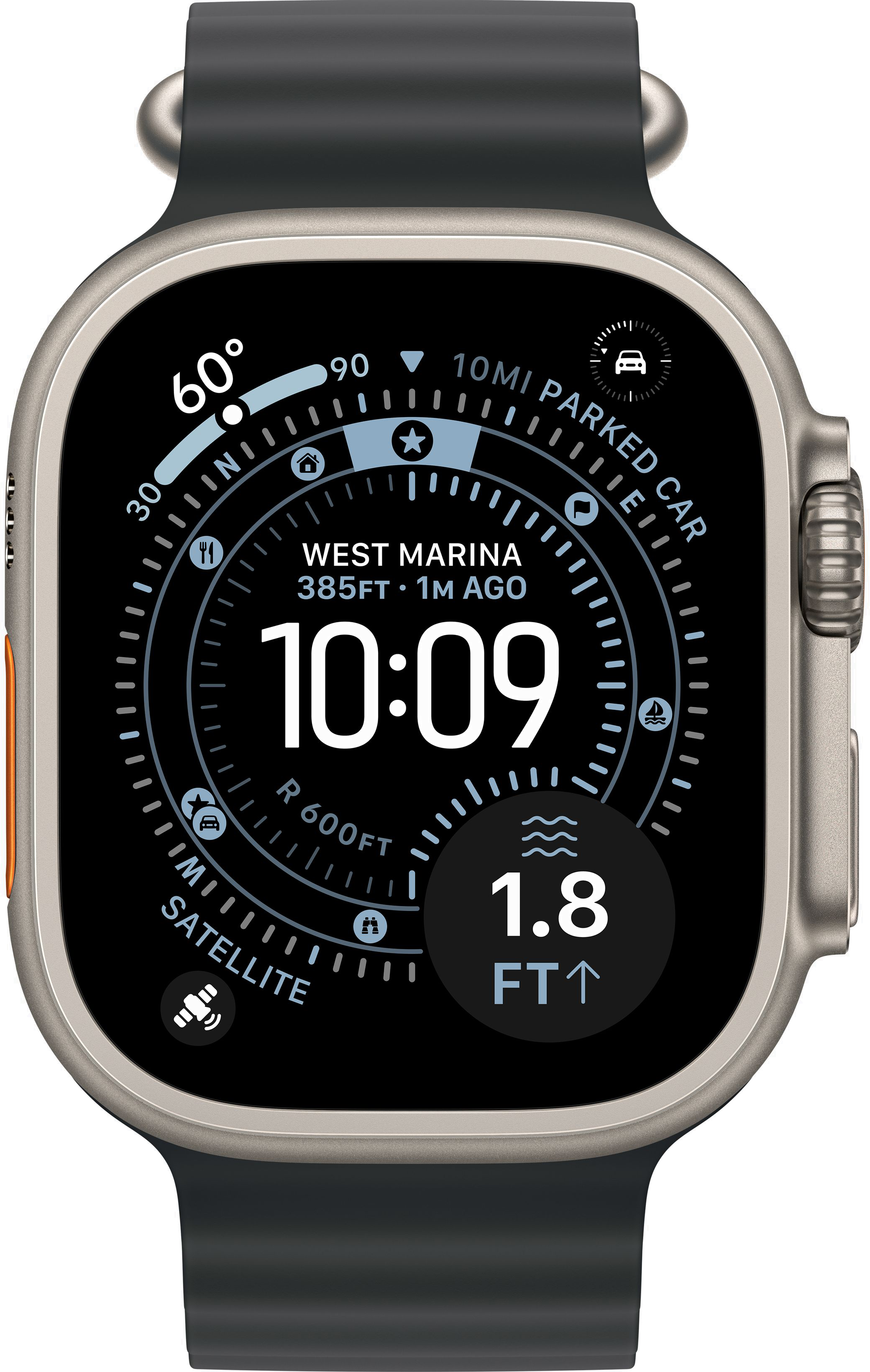 Часы Apple Watch Ultra 3 49mm Titanium Natural (Ocean Band Black) M/L
