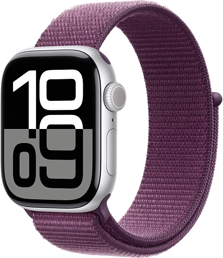 Apple Watch Series 10 (46mm) Silver Aluminum with Sport Loop