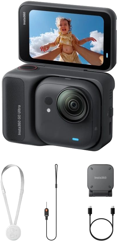 Экшн-камера Insta360 GO Ultra (Midnight Black) Standard Bundle