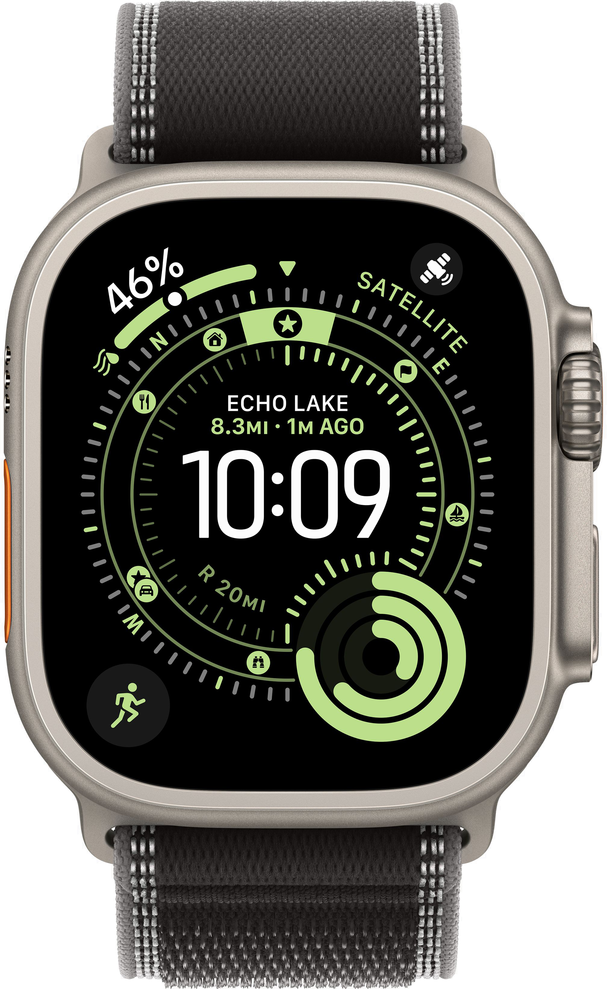 Часы Apple Watch Ultra 3 49mm Titanium Natural (Trail Loop Black/Charcoal) M/L