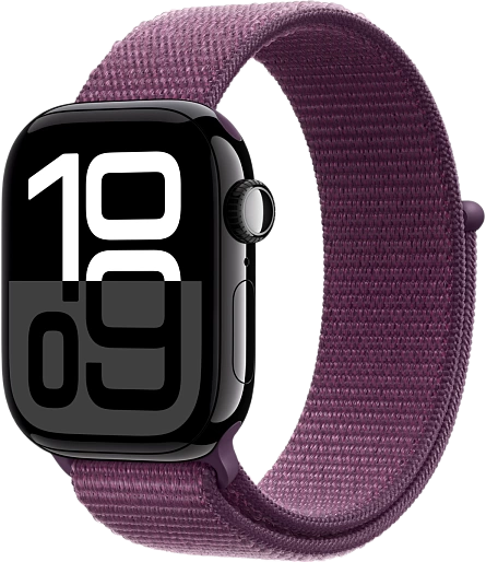 Apple Watch Series 10 (42mm) Jet Black Aluminum with Sport Loop