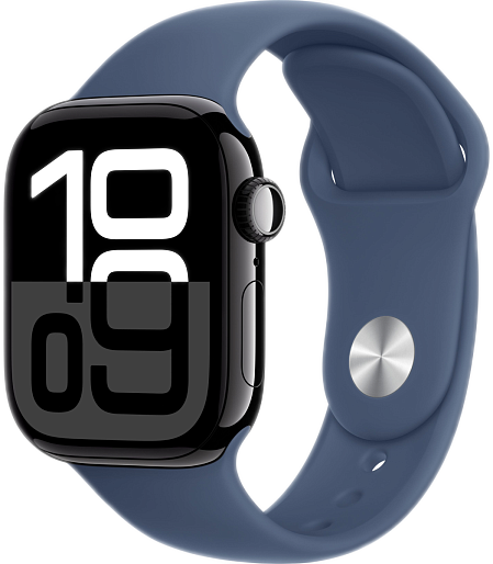 Apple Watch Series 10 (42mm) Jet Black Aluminum with Sport Band