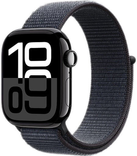 Apple Watch Series 10 (42mm) Jet Black Aluminum with Sport Loop