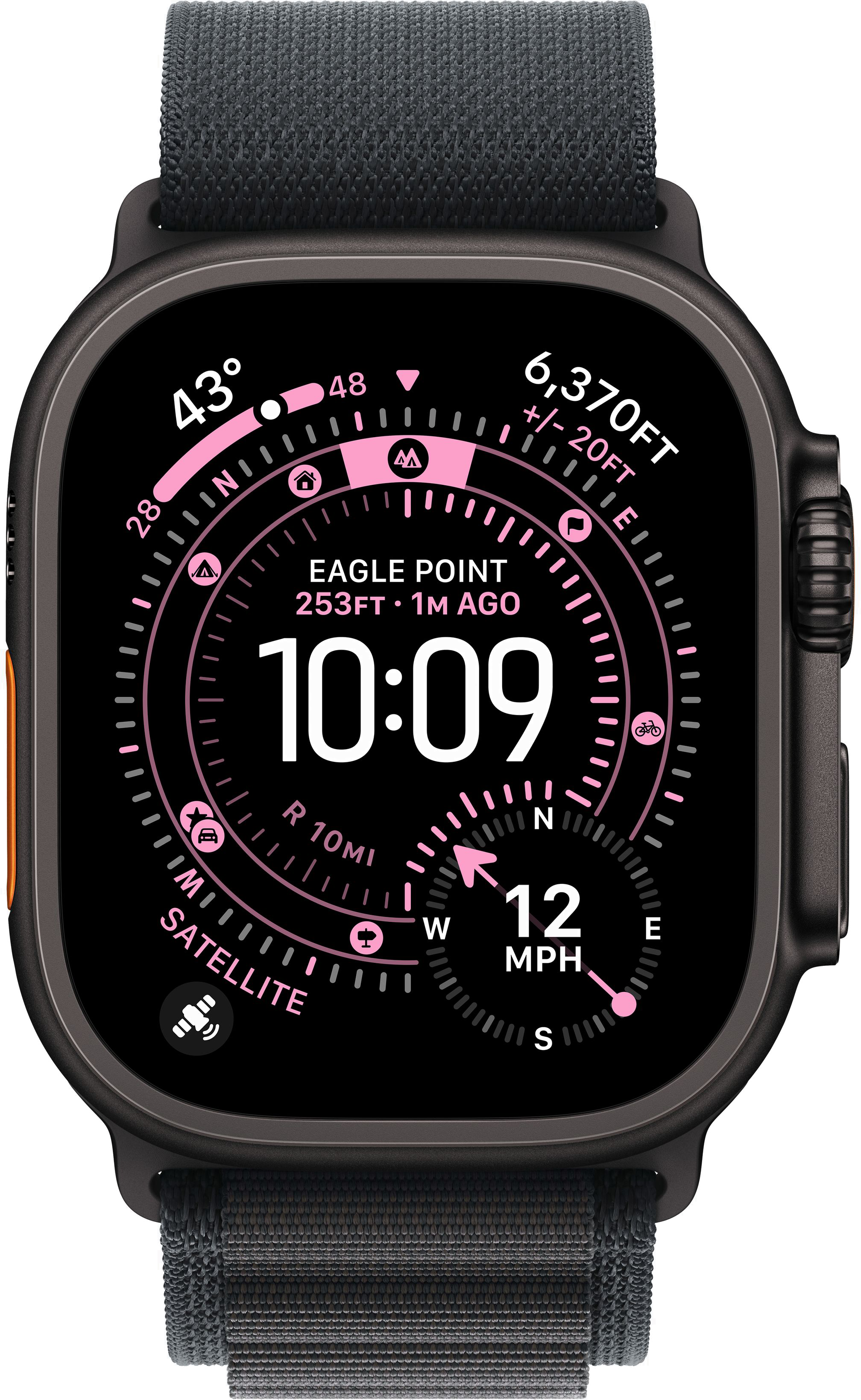 Часы Apple Watch Ultra 3 49mm Titanium Black (Alpine Loop Black) S/M