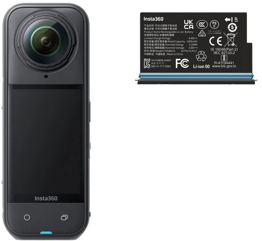 Экшн-камера Insta360 X5 (Midnight Black) Standard Bundle
