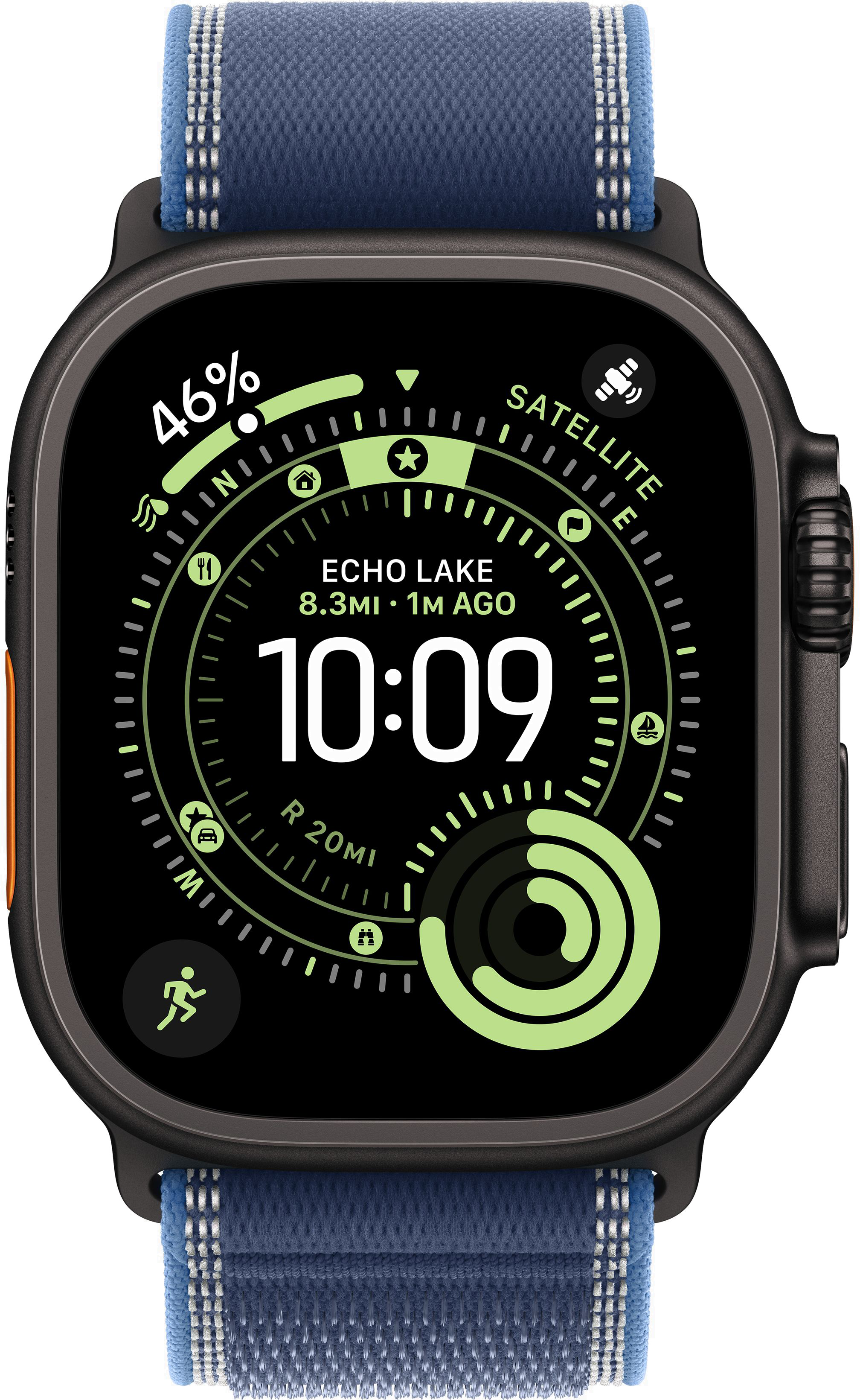 Часы Apple Watch Ultra 3 49mm Titanium Black (Trail Loop Blue/Bright Blue) S/M