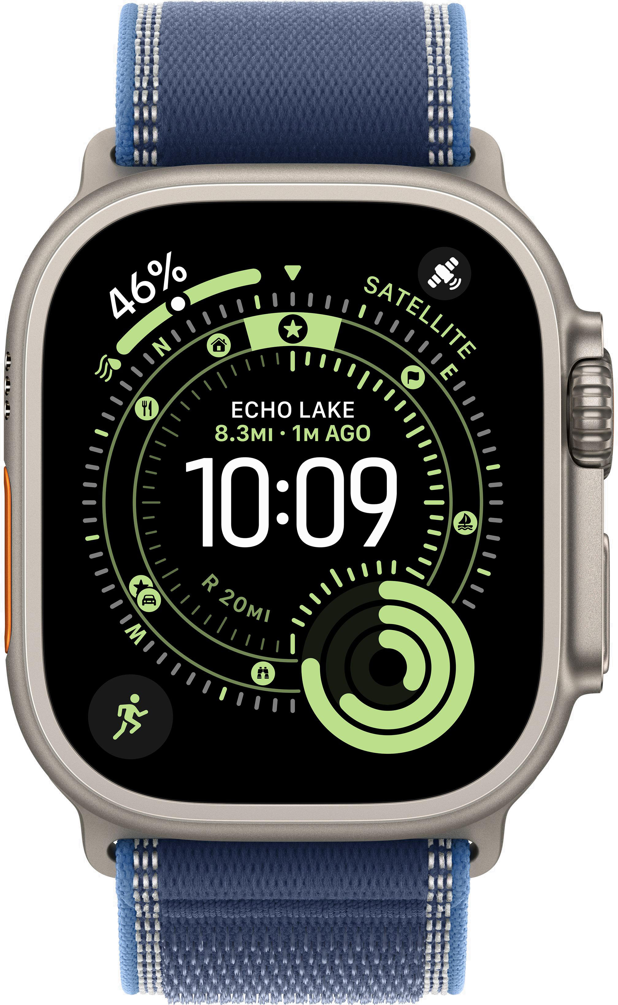 Часы Apple Watch Ultra 3 49mm Titanium Natural (Trail Loop Blue/Bright Blue) M/L