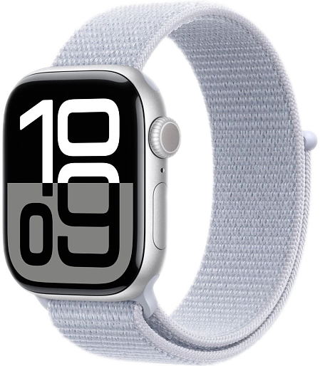 Apple Watch Series 10 (46mm) Silver Aluminum with Sport Loop