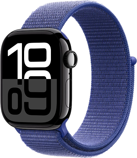 Apple Watch Series 10 (42mm) Jet Black Aluminum with Sport Loop
