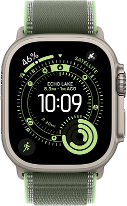 Часы Apple Watch Ultra 3 49mm Titanium Natural (Trail Loop Green/Neon) M/L