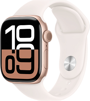 Apple Watch Series 10 (46mm) Rose Gold Aluminum with Sport Band