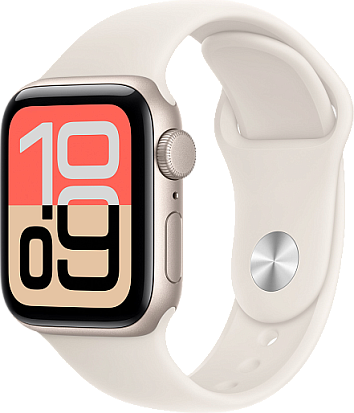 Apple Watch SE 2025 (Gen 3) 40mm Starlight with Starlight Sport Band