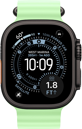 Часы Apple Watch Ultra 3 49mm Titanium Black (Ocean Band Neon Green) M/L
