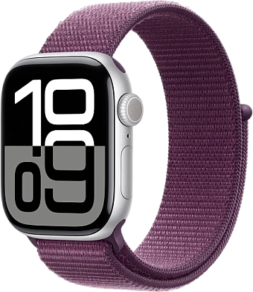 Apple Watch Series 10 (46mm) Silver Aluminum with Sport Loop