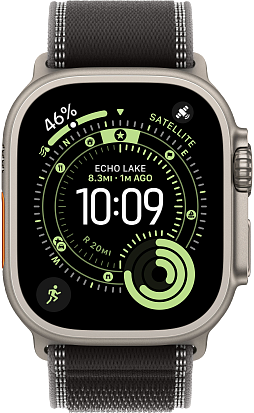 Часы Apple Watch Ultra 3 49mm Titanium Natural (Trail Loop Black/Charcoal) S/M
