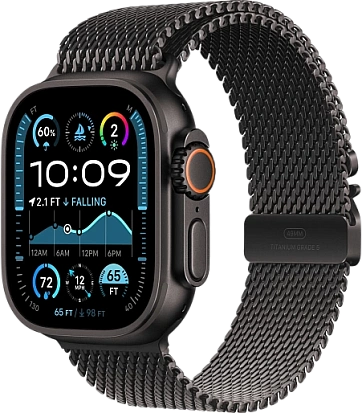 Apple Watch Ultra 2 2024 49mm Titanium Black Titanium Milanese Loop