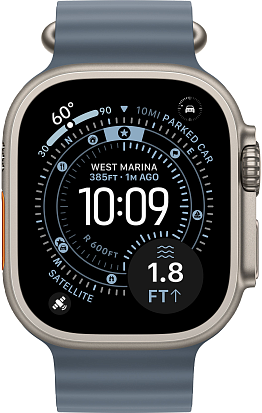 Часы Apple Watch Ultra 3 49mm Titanium Natural (Ocean Band Anchor Blue) M/L