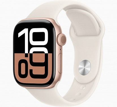 Apple Watch Series 10 (46mm) Rose Gold Aluminum with Sport Band