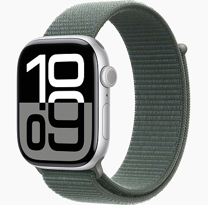 Apple Watch Series 10 (46mm) Silver Aluminum with Sport Loop