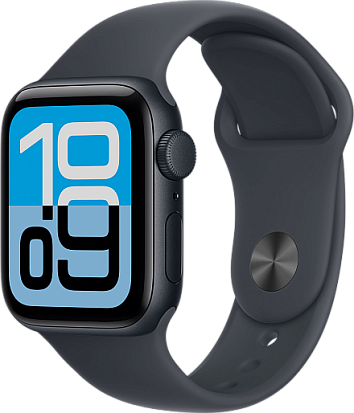 Apple Watch SE 2025 (Gen 3) 40mm Black with Black Sport Band