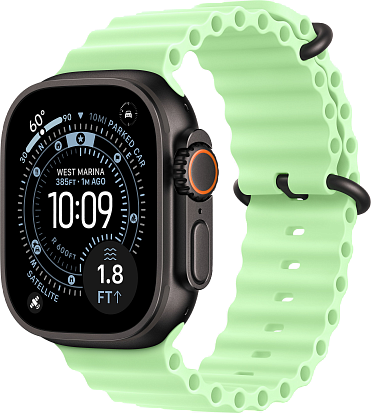Часы Apple Watch Ultra 3 49mm Titanium Black (Ocean Band Neon Green) M/L