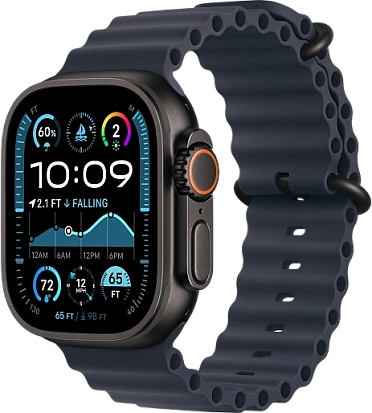 Apple Watch Ultra 2 2024 49mm Titanium Black Ocean Band Navy