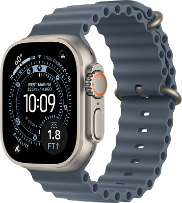 Часы Apple Watch Ultra 3 49mm Titanium Natural (Ocean Band Anchor Blue) M/L
