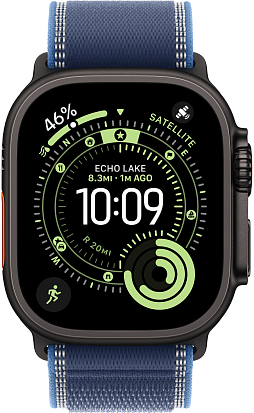 Часы Apple Watch Ultra 3 49mm Titanium Black (Trail Loop Blue/Bright Blue) S/M