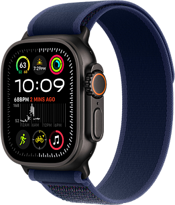 Apple Watch Ultra 2 2024 49mm Titanium Black Trail Loop Blue