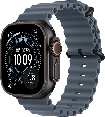 Часы Apple Watch Ultra 3 49mm Titanium Black (Ocean Band Anchor Blue) M/L