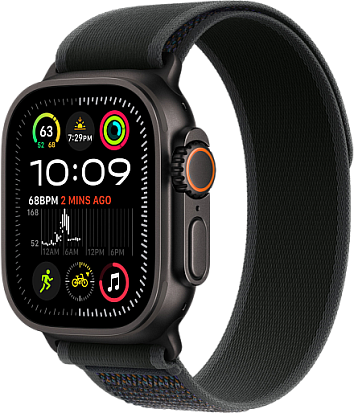 Apple Watch Ultra 2 2024 49mm Titanium Black Trail Loop Black