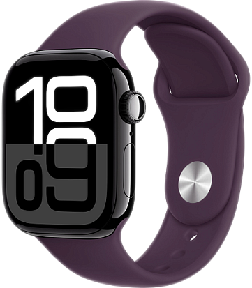 Apple Watch Series 10 (42mm) Jet Black Aluminum with Sport Band