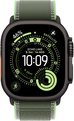 Часы Apple Watch Ultra 3 49mm Titanium Black (Trail Loop Green/Neon) M/L