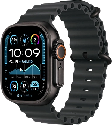 Apple Watch Ultra 2 2024 49mm Titanium Black Ocean Band Black