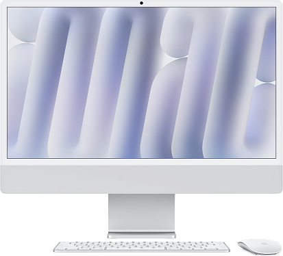 Моноблок Apple iMac 24" (M4, 10C CPU, 10C GPU) 16/512GB Silver (MWUV3)