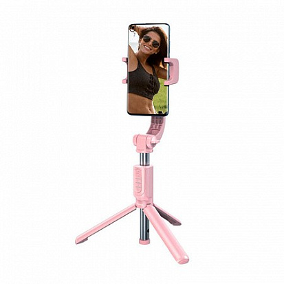 Монопод стабилизатор Baseus Lovely Uniaxial Bluetooth Pink